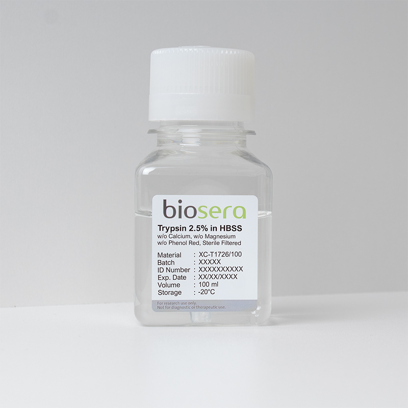 Trypsin 2.5 % in HBSS w/o Calcium w/o Magnesium w/o Phenol Red - 100ml