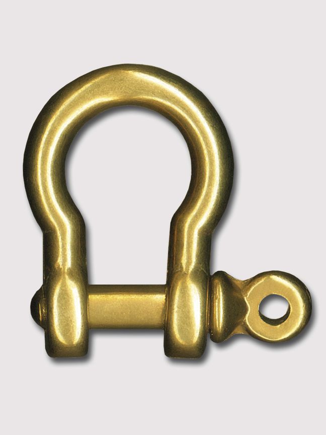 Brass shackle Ø crosspc. 5, wire 4,5, opening 8 mm