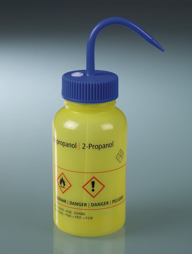 Safety wash bottle "isopropanol", LDPE, 500 ml