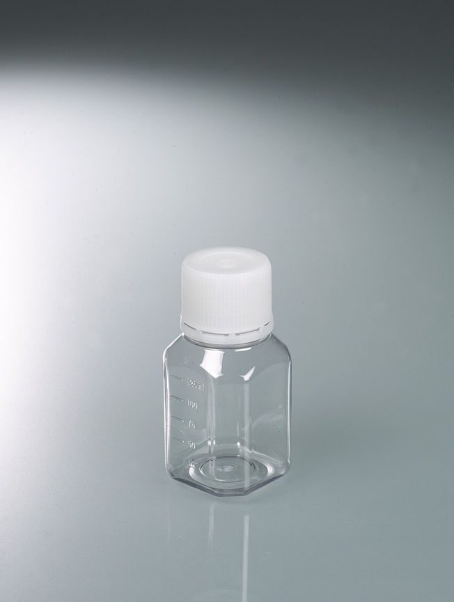 Laboratory bottle PET sterile, clear, 125 ml