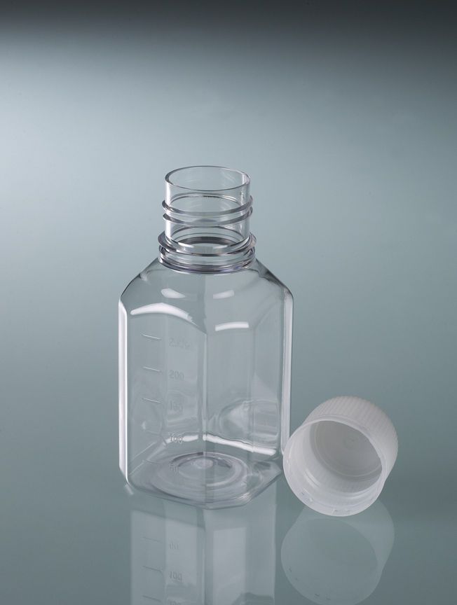 Laboratory bottle PET sterile, clear, 250 ml