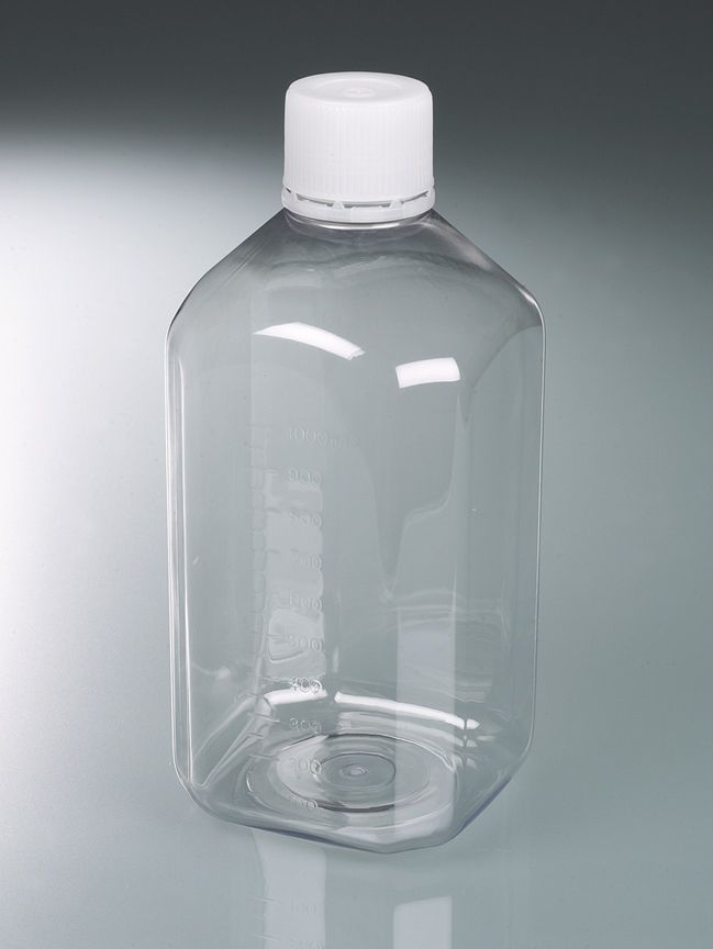 Laboratory bottle PET sterile, clear, 1000 ml