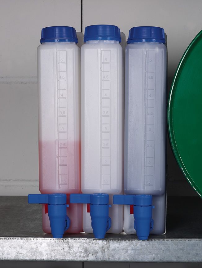 Support stand f. three Flachmann compact jerrycans