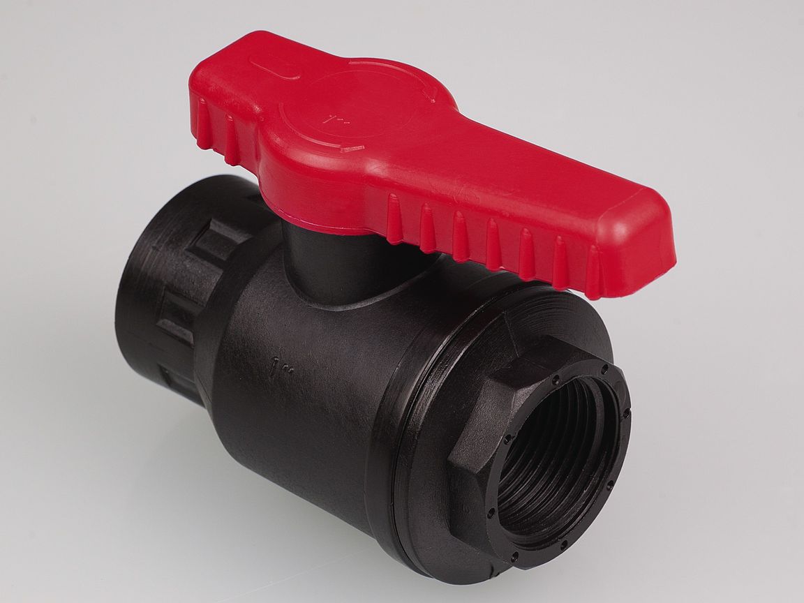 Ball valve PP, 1" inner - 1" inner, NW 25