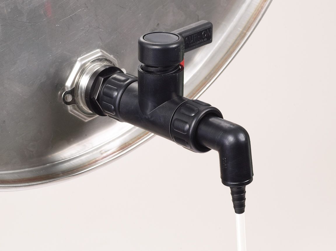 StopCock PA, electroconductive, cap nut 3/4" inner