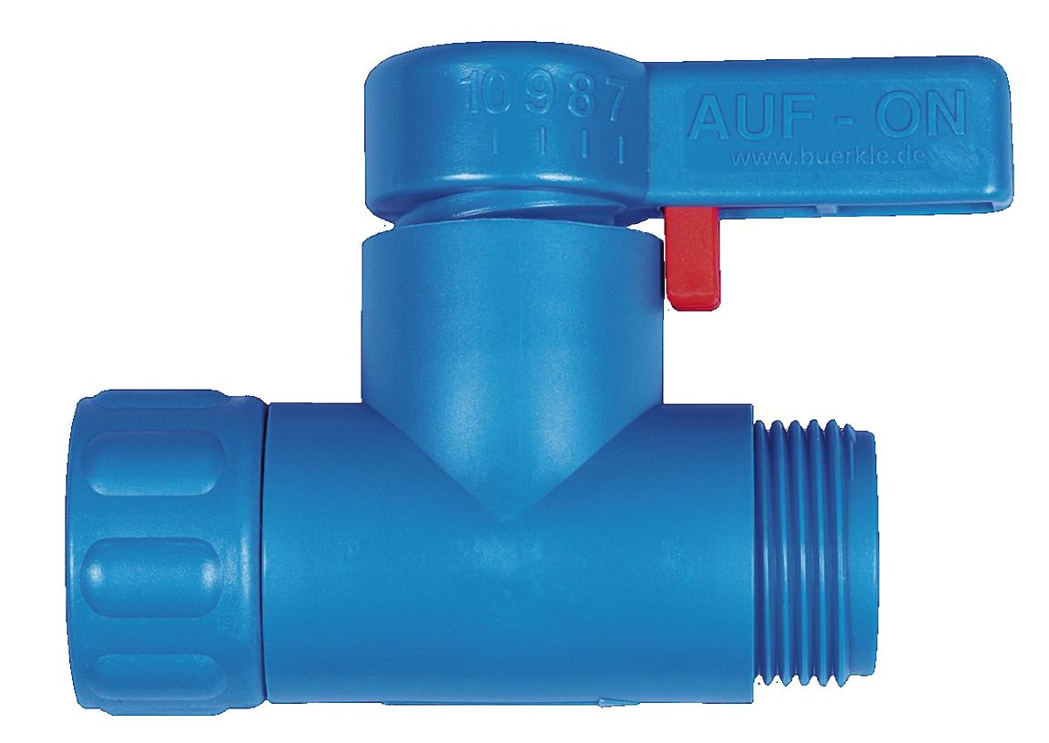 StopCock straight-through, cap nut 3/4"-3/4" outer