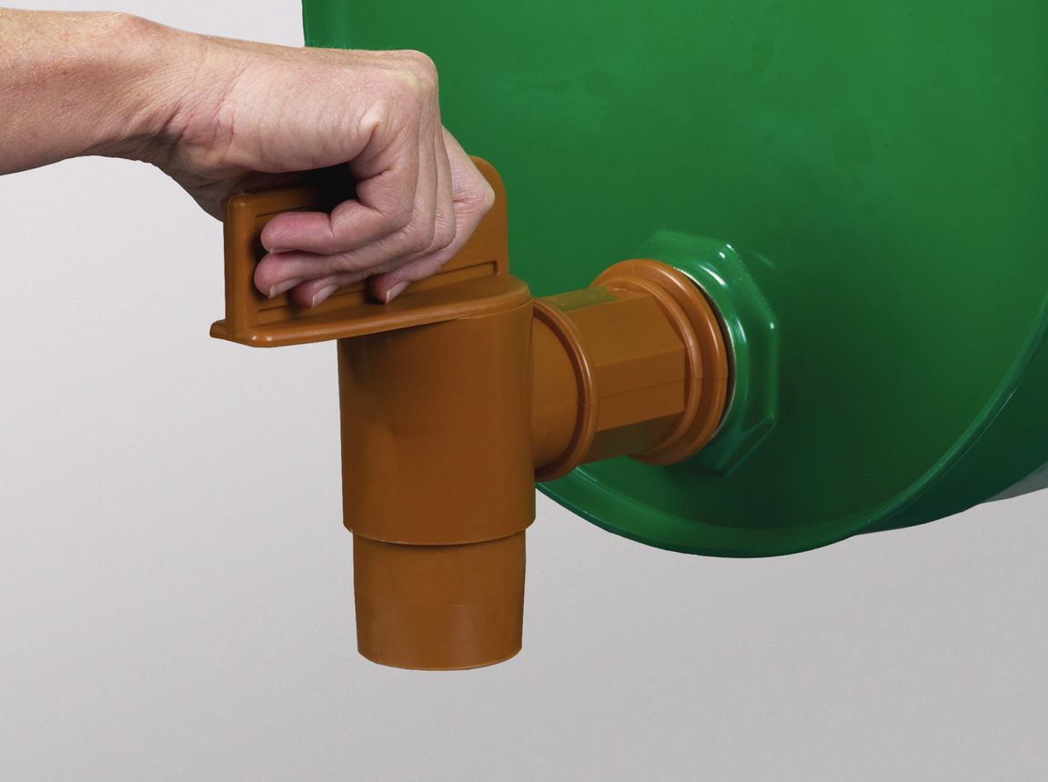 Spigot Jumbo w/ tap, PE brown, R2"-nozzle, NW 50mm