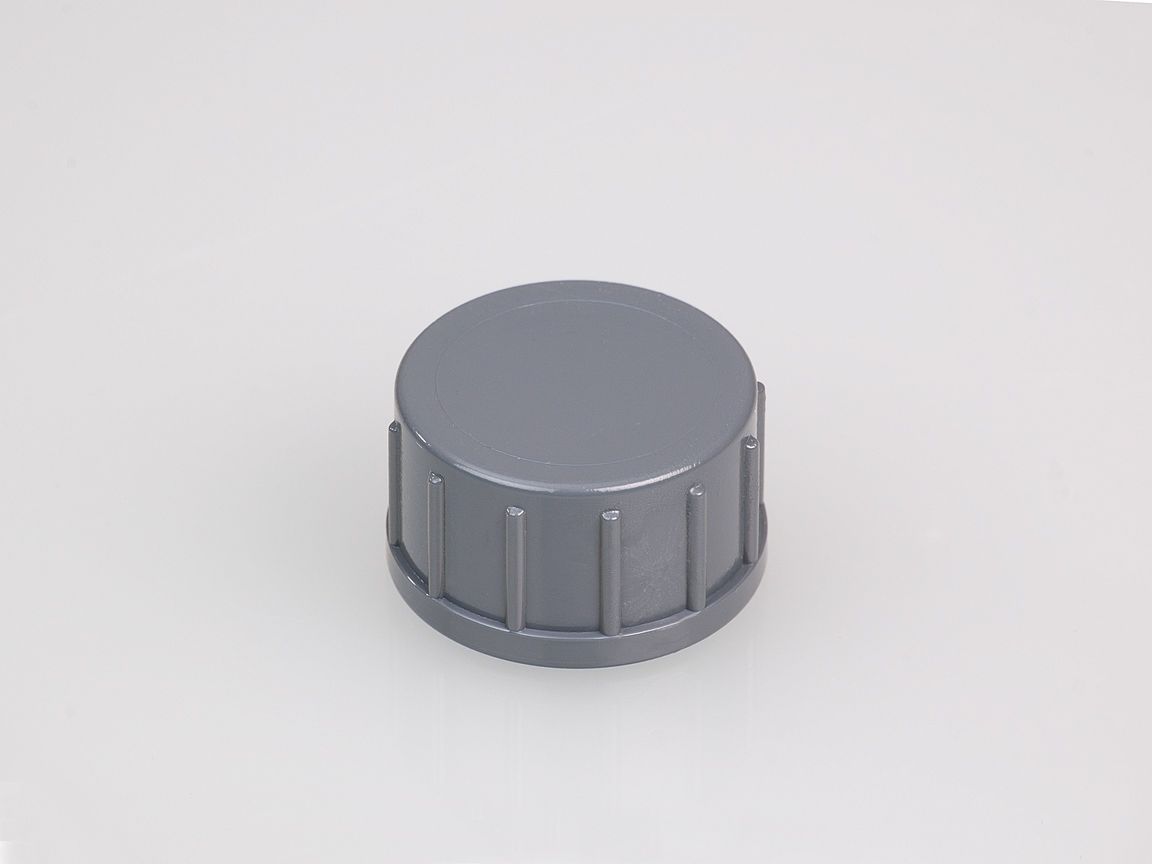 Captive cap 3/4" internal thread, PVC, gray