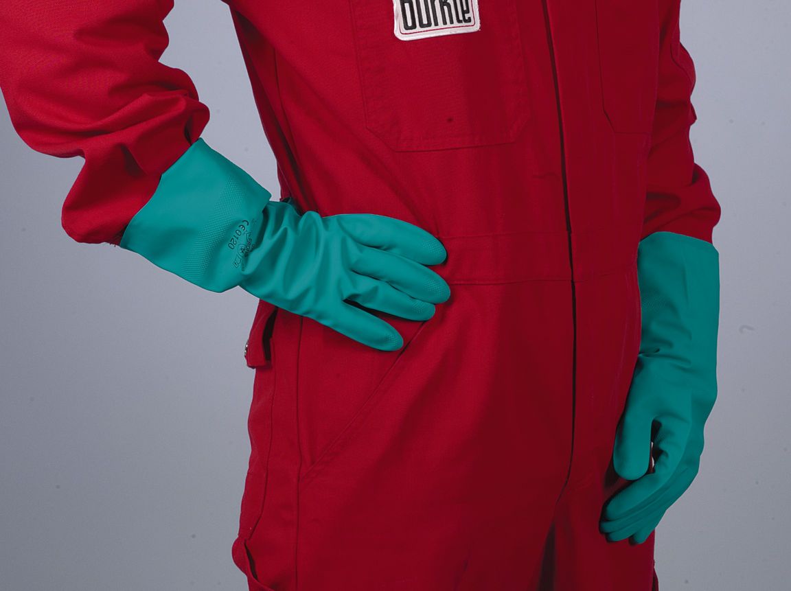 Protective gloves nitrile, green