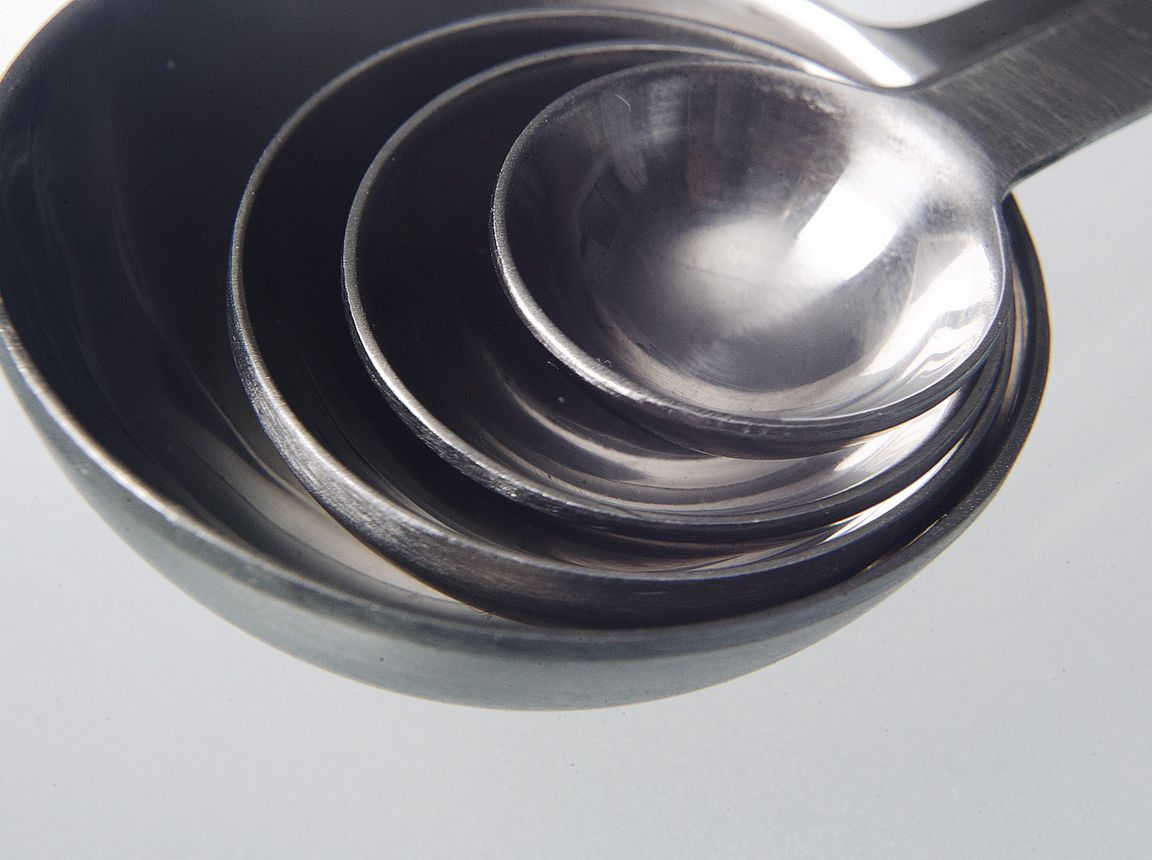Stainless steel measuring spoons, set of 4