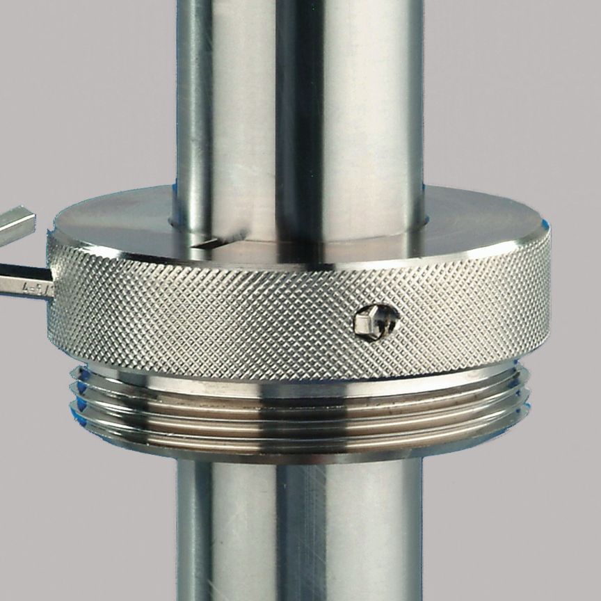 Brass barrel screw joint, R2" steel fine, outer