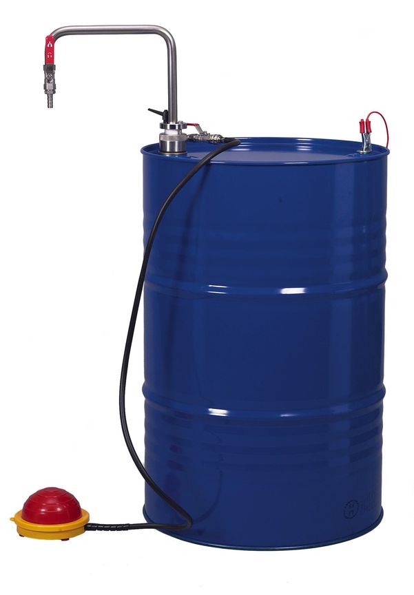 Solvent pump foot operated w/ discharge tube, 95cm