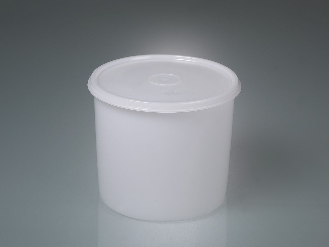 All-purpose box round, PE, 2000ml, stackable,w/cap