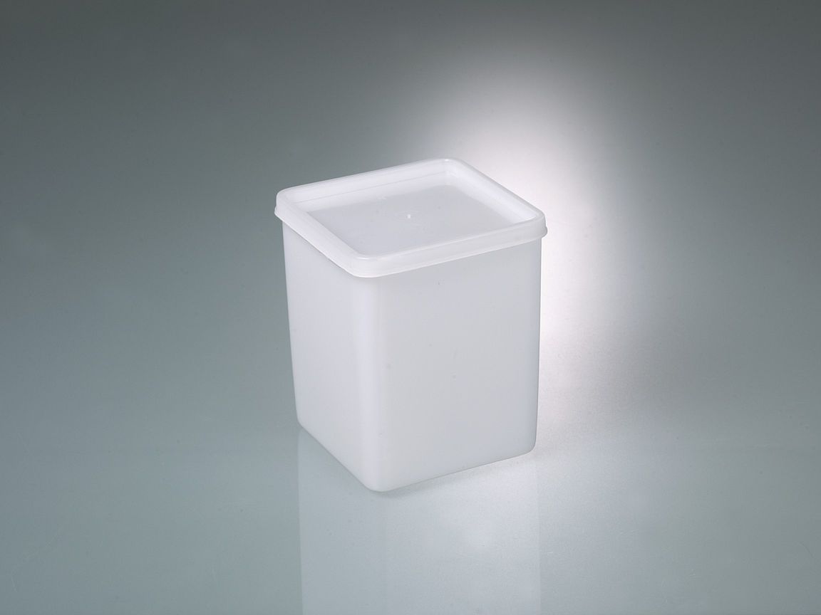 All-purpose box square, PE, 1000ml, L:103mm, w/cap