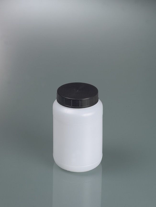 Wide-necked box round, HDPE, 250ml, Ø 65, w/cap