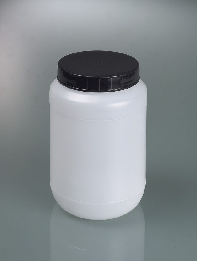 Wide-necked box round, HDPE, 1000ml, Ø100mm, w/cap