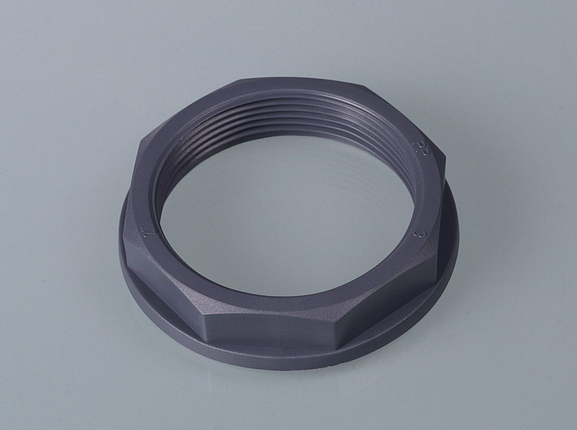 Hexagonal nut, inner thread, PE, 2", Ø70mm