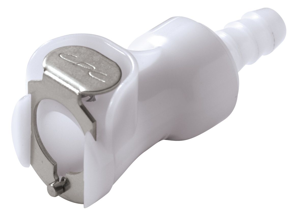 Lynkobling, POM, hun, m.  ventil, stuts Ø6,5mm