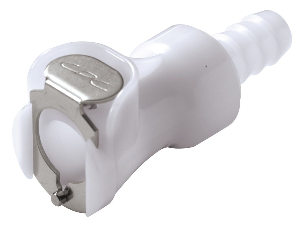 Lynkobling, POM, hun, m.  ventil, stuts Ø8mm