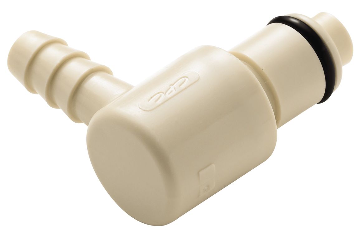 Lynkobling, PP, han, m.  ventil, vinkel, Ø6,5mm