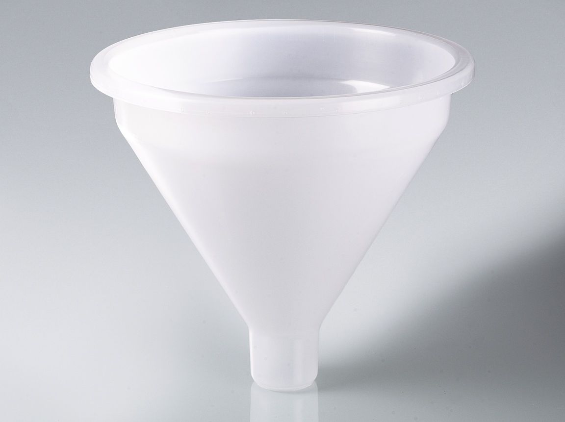 Powder funnel, PP, outer-Ø 350, outlet-Ø 65