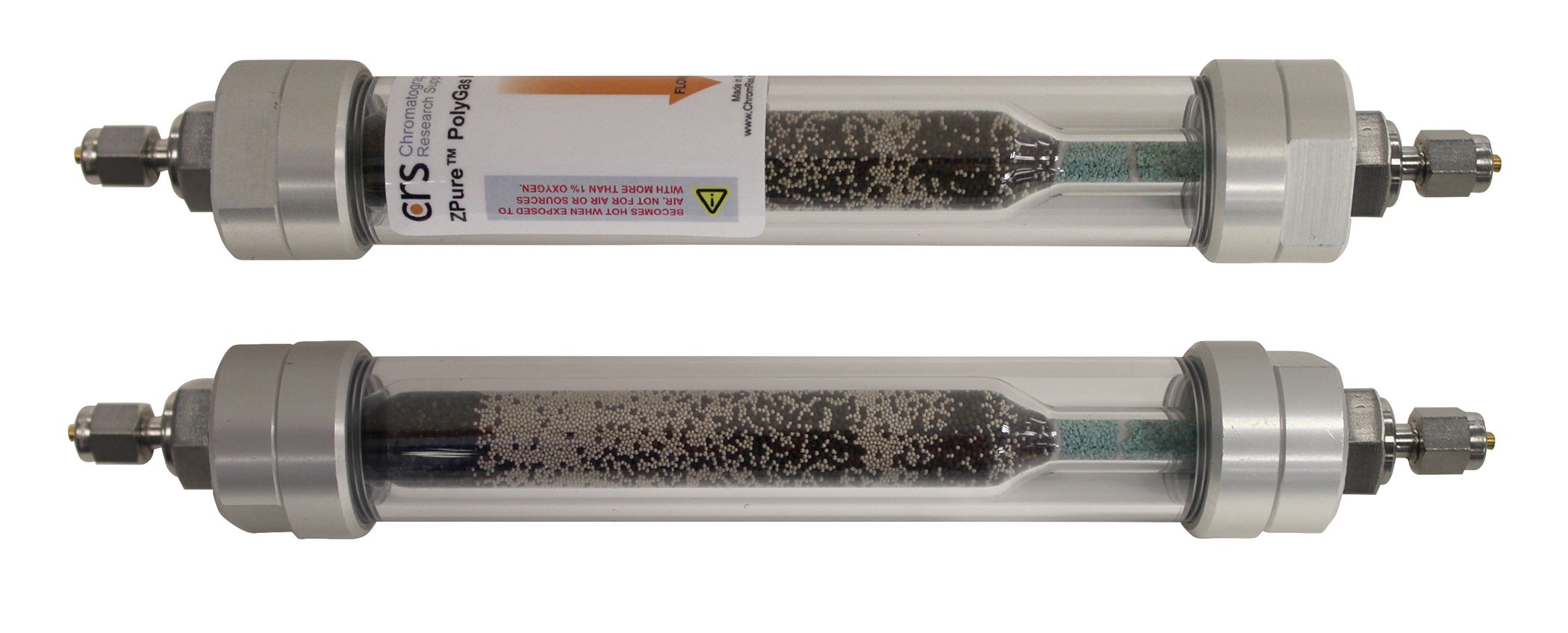 ZPure Glass PolyGas I Purifier, 1/8", SS Fittings