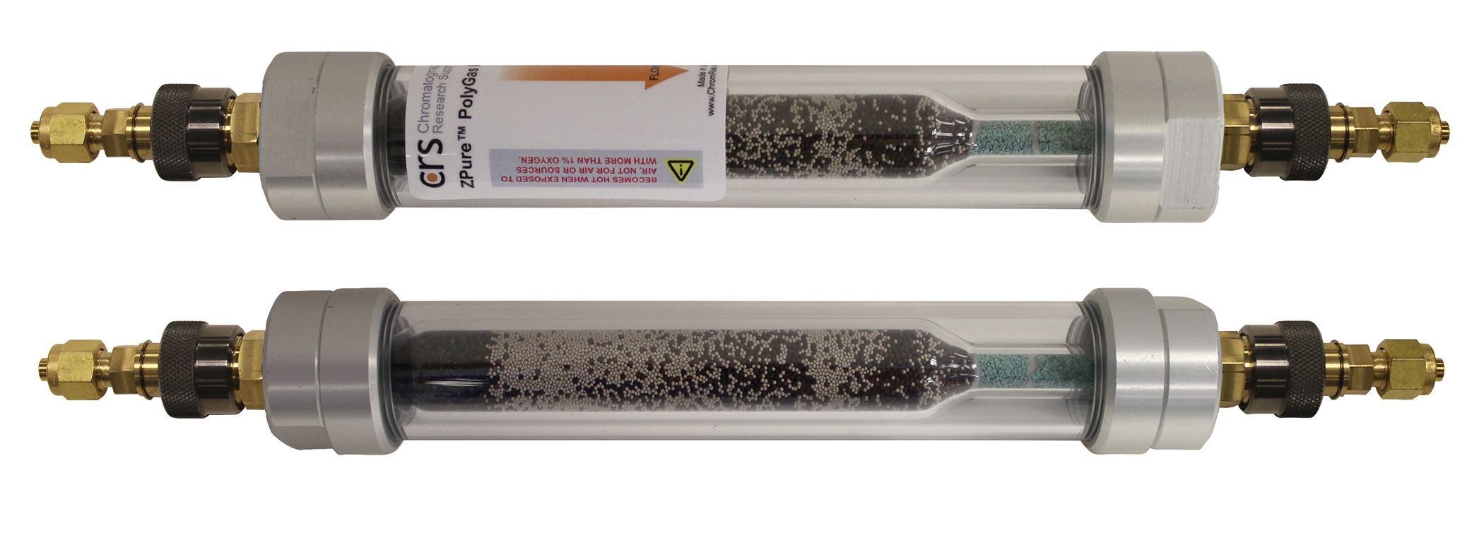 ZPure Glass PolyGas I pur, 1/4", Brass QC