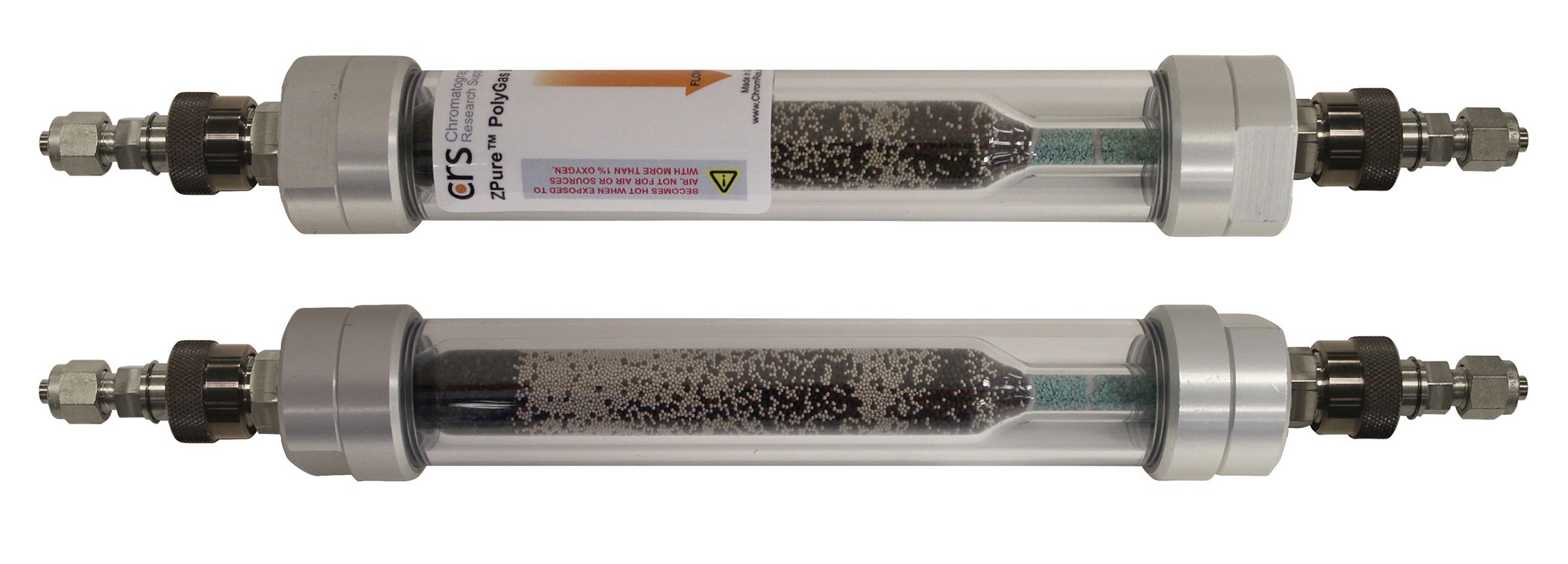 ZPure Glass PolyGas I pur, 1/4", SS QC Fittings