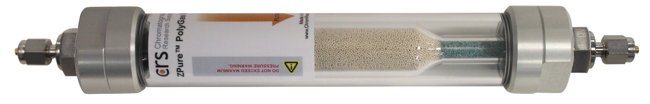 ZPure Glass PolyGas II pur, 1/8", SS Fittings