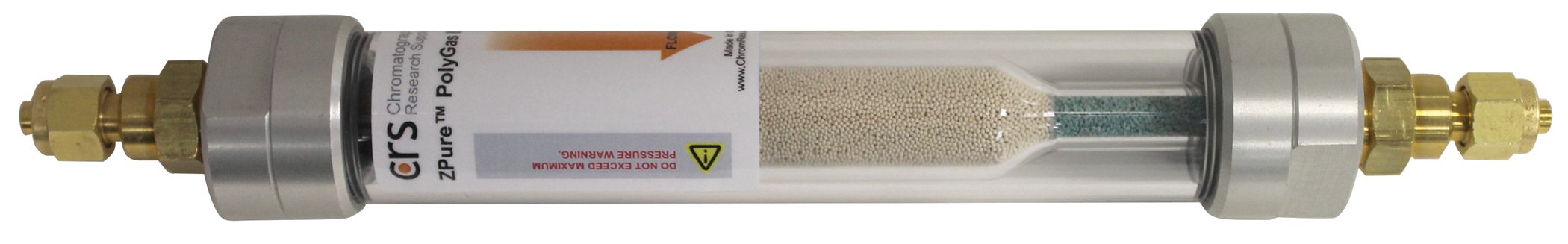 ZPure Glass PolyGas II pur, 1/4", Brass Fittings