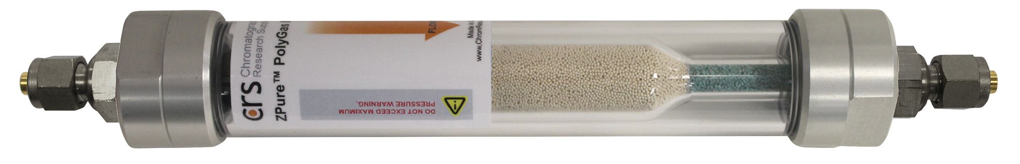 ZPure Glass PolyGas II pur, 1/4", SS Fittings