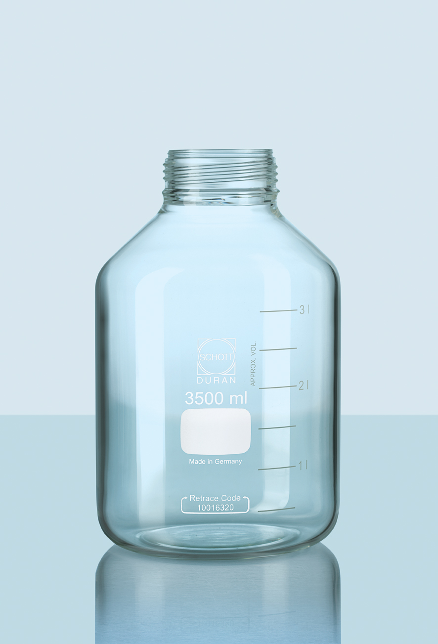 DURAN® GLS80 flaske, kl, vid, u. låg, 3500ml