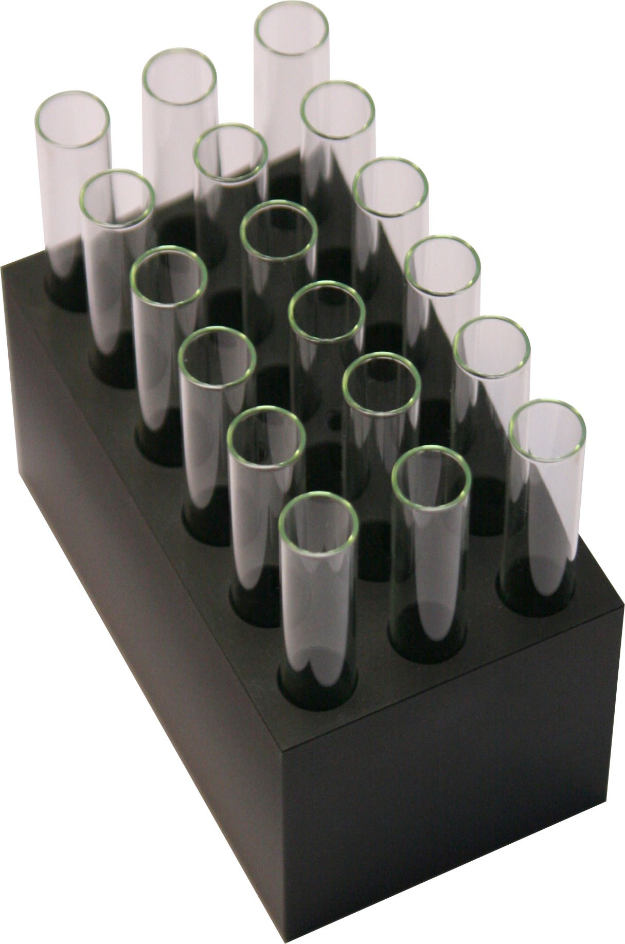 Block with 18 holes for 12x75 mm round bottom tube