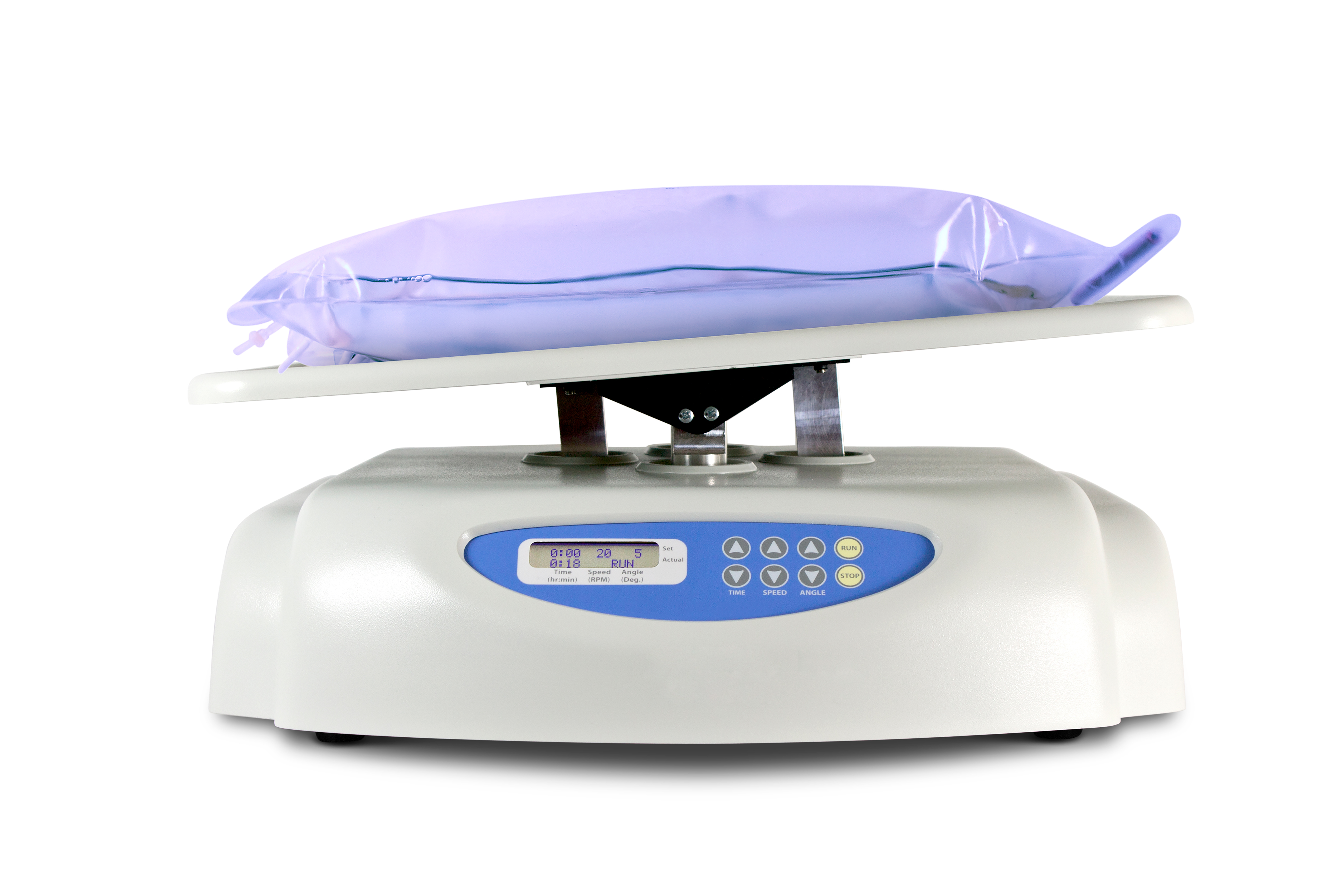 Platform rocker, adjustable 10° tilt, 1 to 99 rpm,