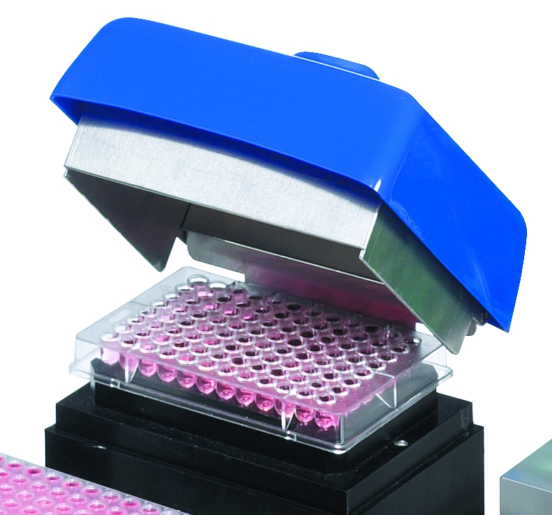 Interchangeable block for 96-well plates, complete