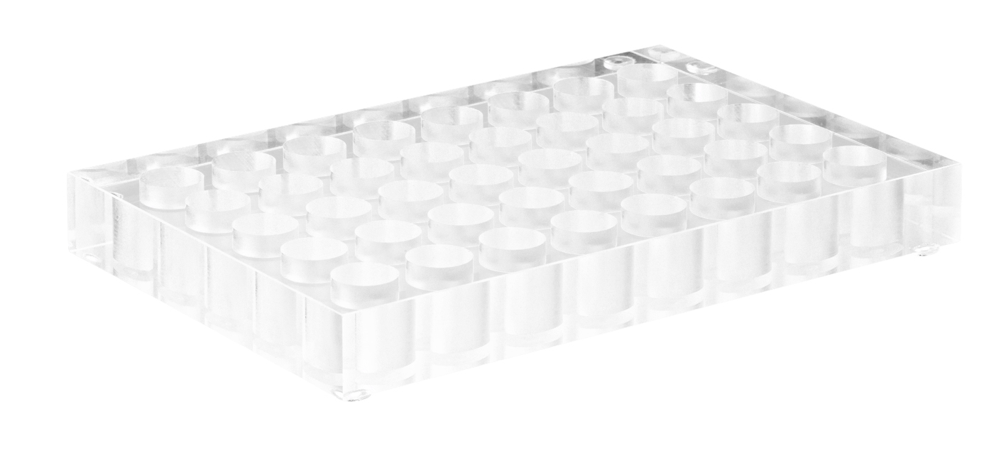 Stativ for vials, akryl, 40 pos. Ø15,1mm