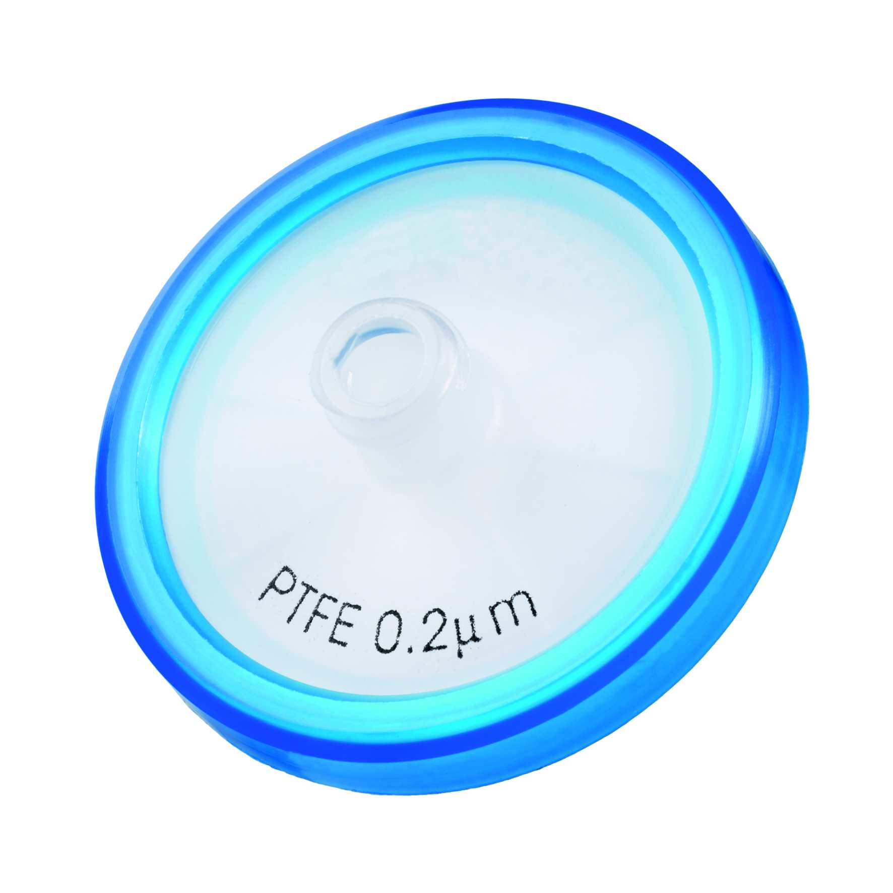 Syringe filter PTFE 30mm 0,2um blue, w/GF, 100pcs