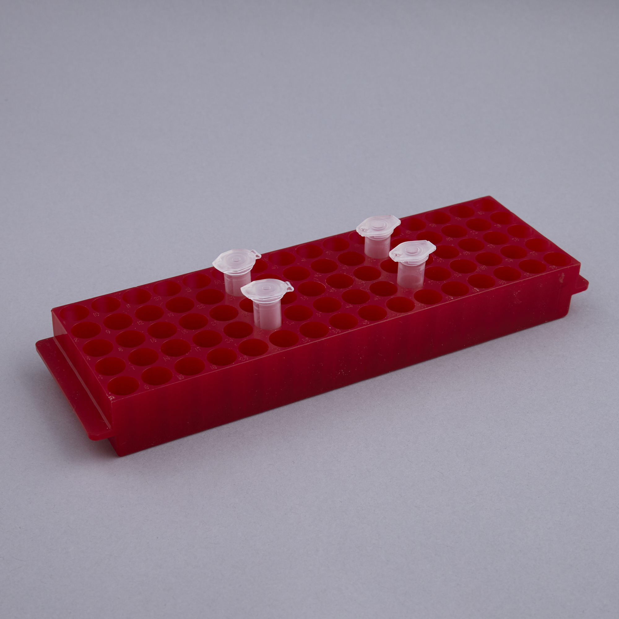 80 well racks red  225 x 65 x 27 mm