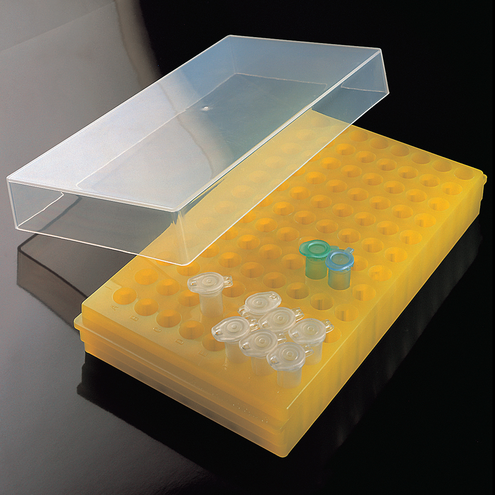 Rack for 96 pcs. 0.5 ml micro tubes or 96 pcs. 1.5/2ml micro tubes green