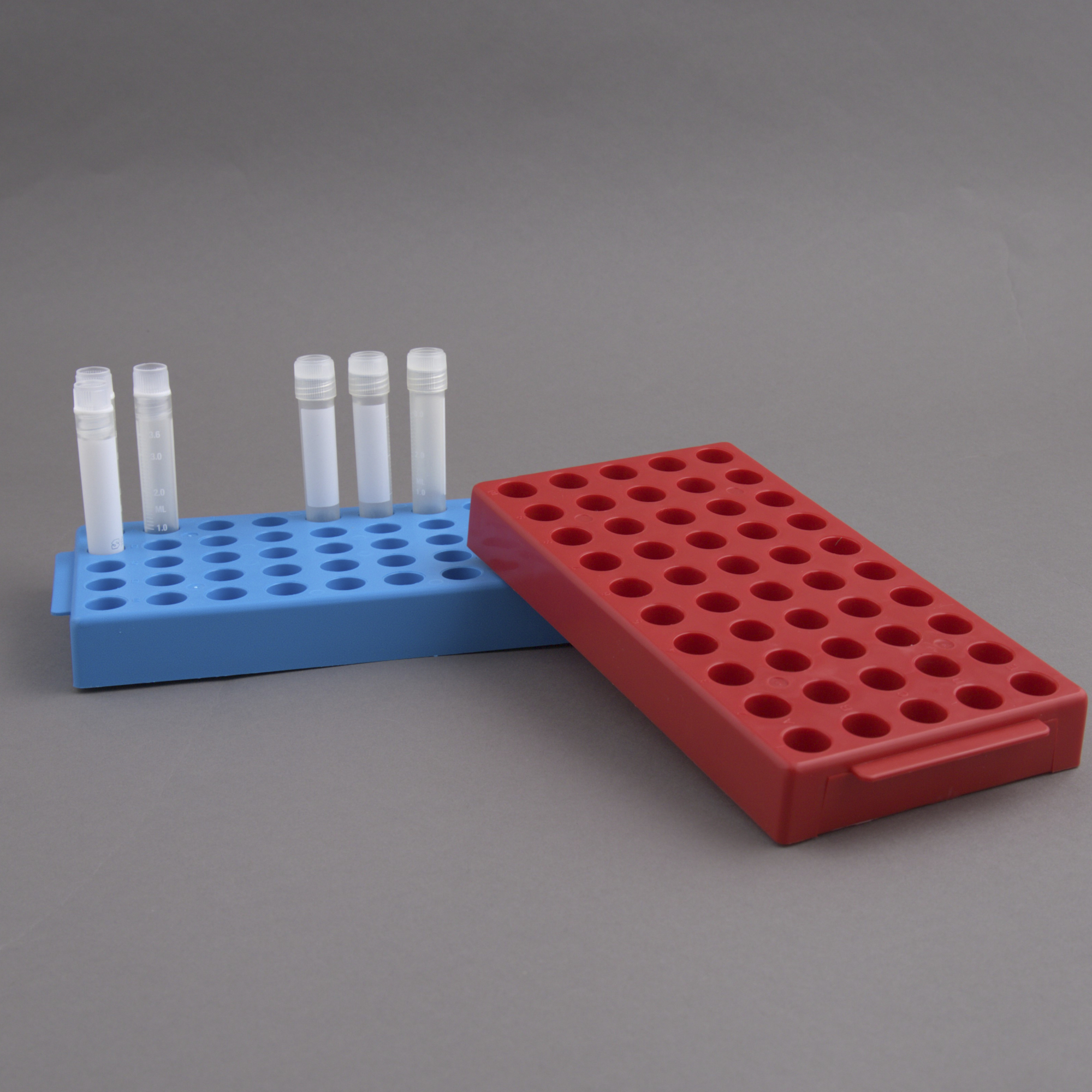 Rack for cryo tubes 5 x 10 - red