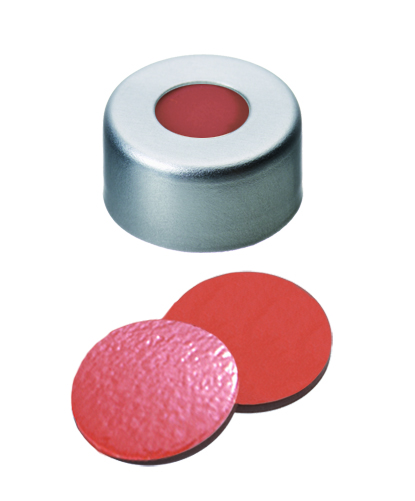 Al-kapsel 11mm, NR/Butyl/TEF, sølv, 100stk