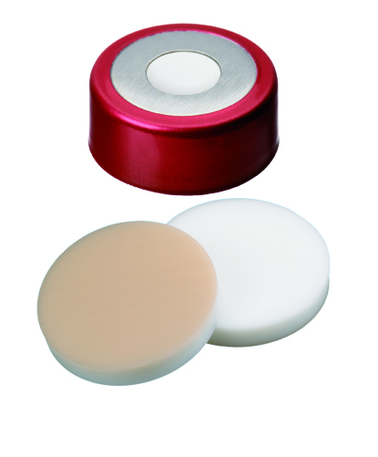 Crimp cap 20 mm silicone/PTFE, magnetic, 100 pcs