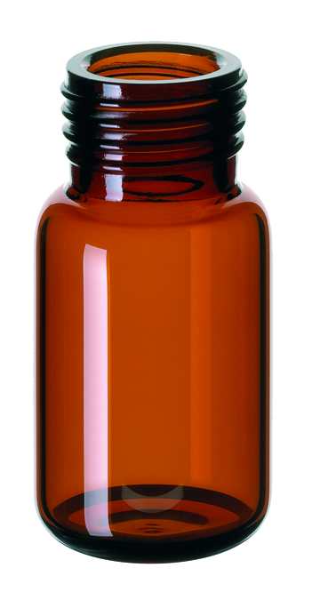 Skruelågsglas 10 ml ND18F, brun, 100stk