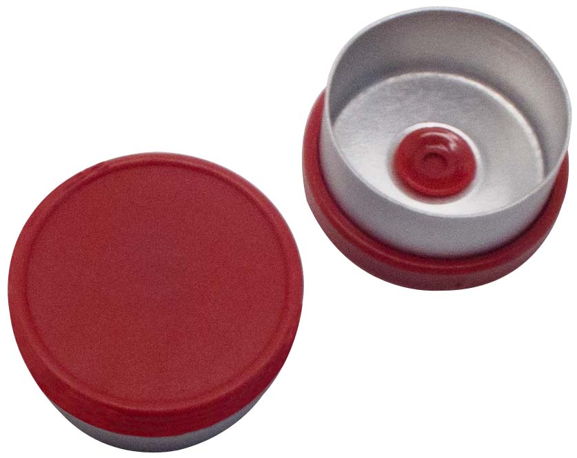 Kapsel 13mm, alu, f-o, rød, ctr afr, 1000stk