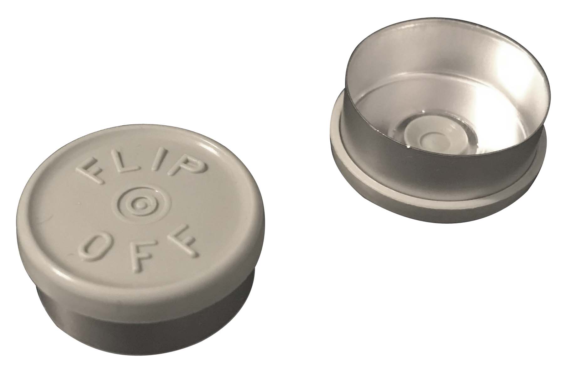 Kapsel 20mm, alu, f-o, grå, ctr afr, 1000stk