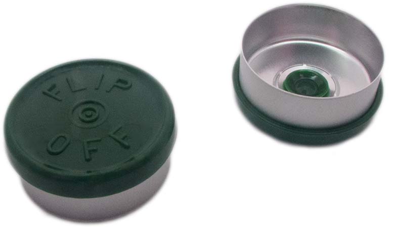 Kapsel 20mm, alu, f-o, mørkgrøn, ctr afr, 1000stk