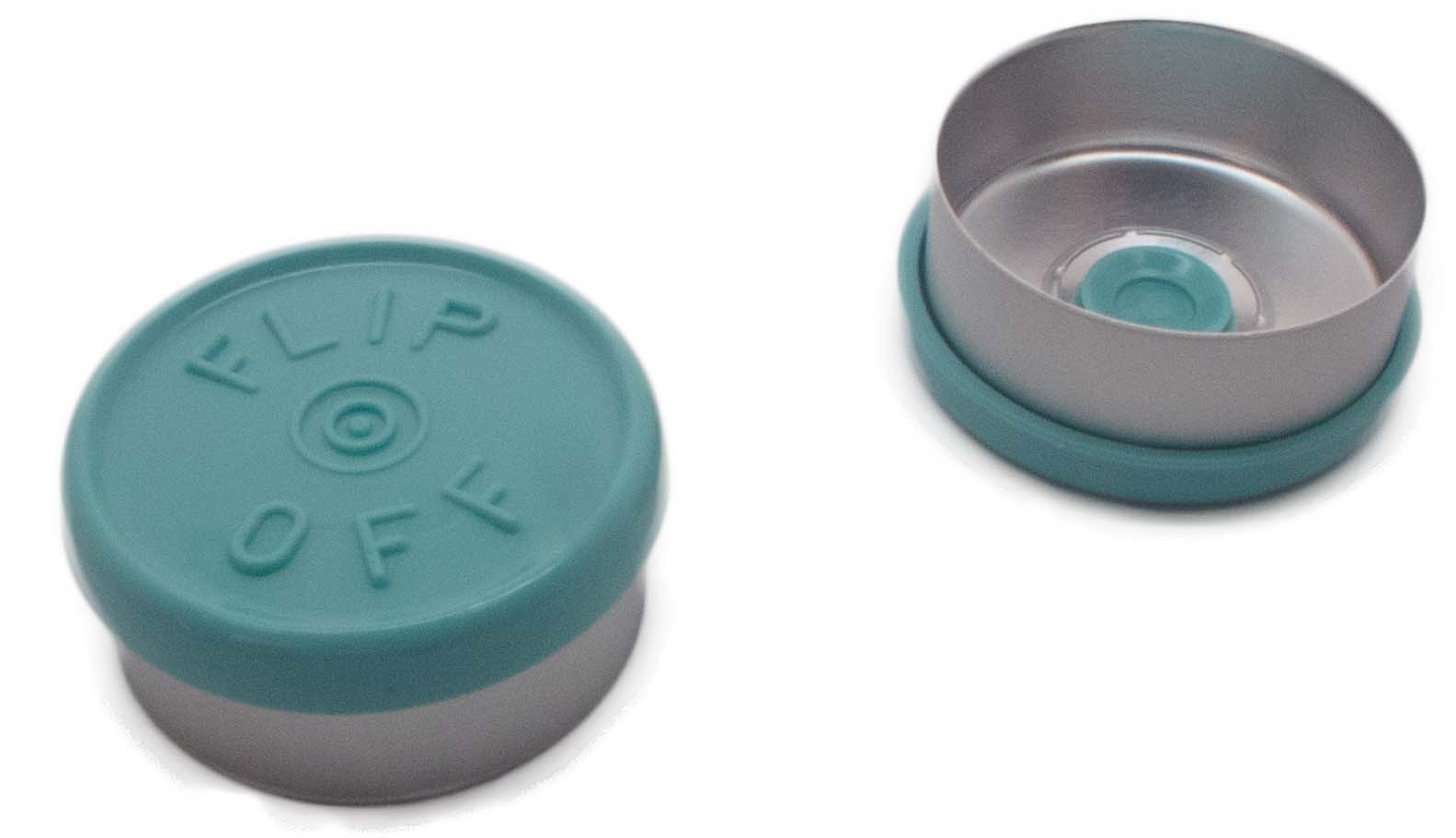 Kapsel 20mm, alu, f-o, turkis, ctr afr, 1000stk