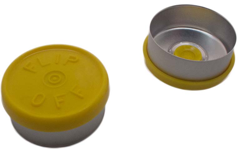 Kapsel 20mm, alu, f-o, gul, ctr afr, 1000stk