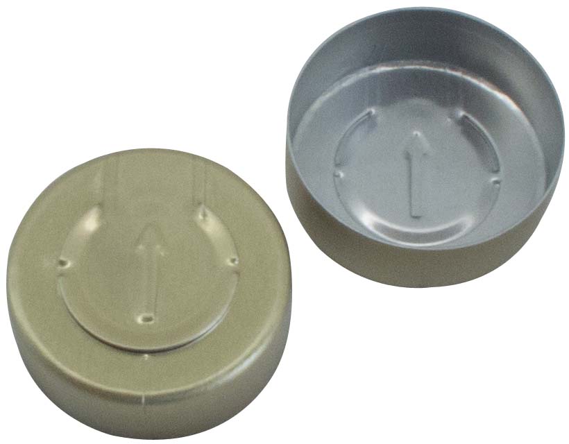 Kapsel 20mm, alu, guld, 1000stk