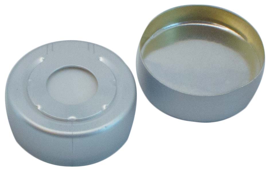 Kapsel 20mm, alu, HS, Sil/Alu, 3,0mm, 100stk